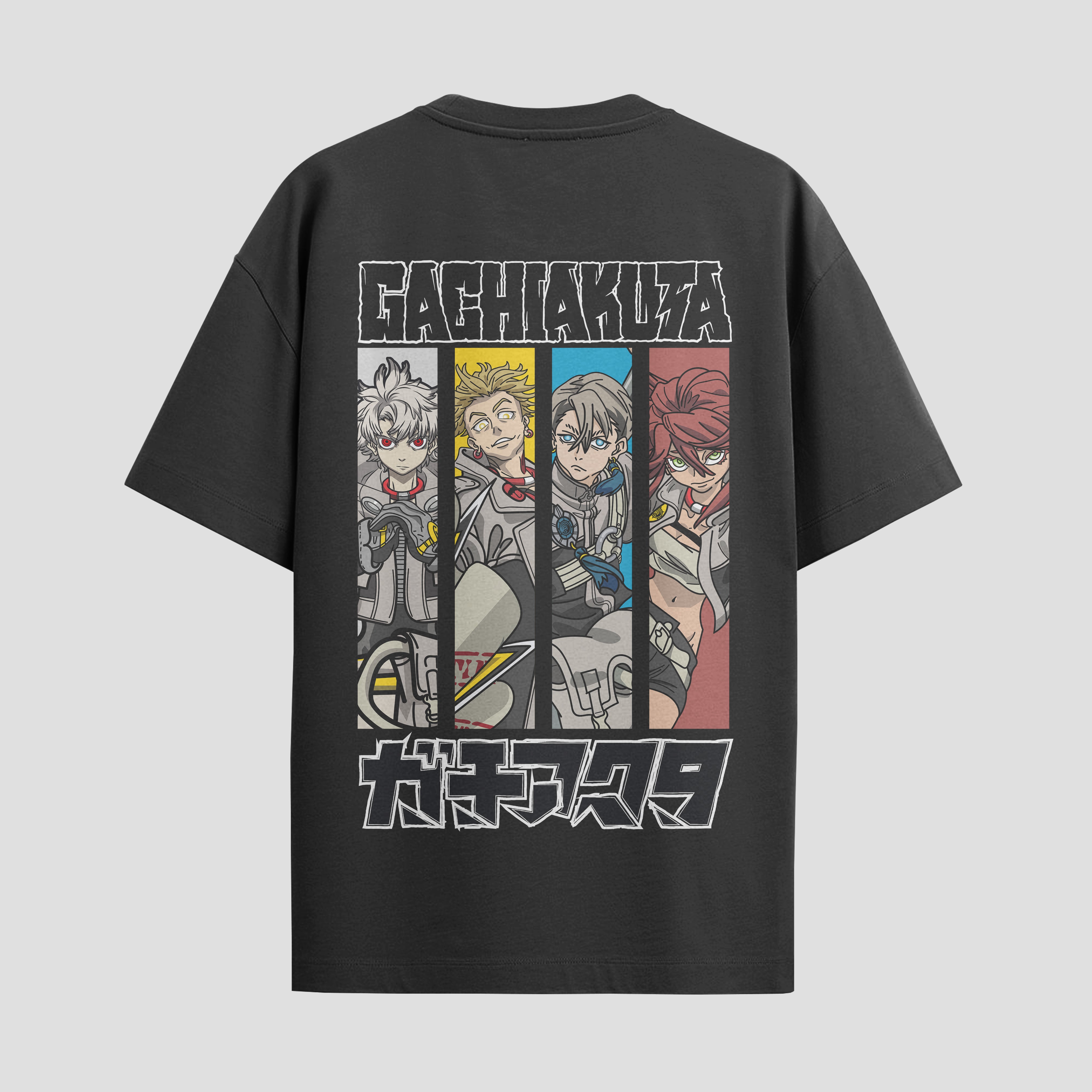 Playera urbana de anime y gaming ExtraLife MX, corte Standard Fit unisex ligero y transpirable en color Deep Black y Pure White, ropa de uso diario para gym y casual.