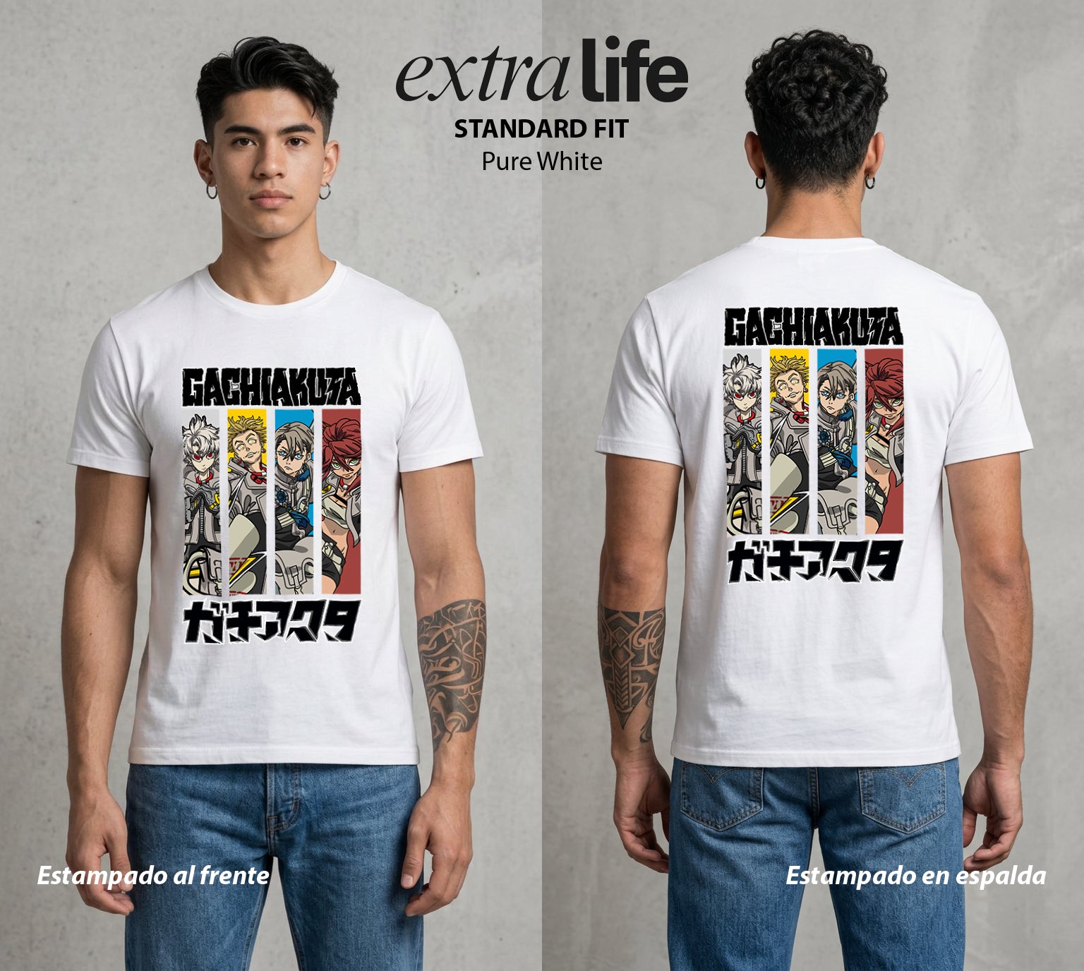 Arte del Desecho | Los del Vertedero #01502 - Playera Standard Fit | Pure White - Foto en modelo