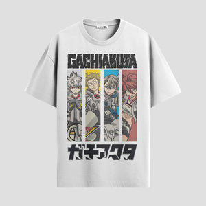 Playera urbana de anime y gaming ExtraLife MX, corte Standard Fit unisex ligero y transpirable en color Deep Black y Pure White, ropa de uso diario para gym y casual.