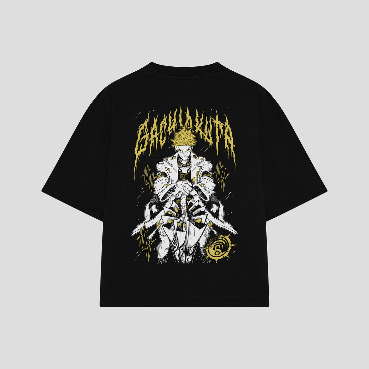 Playera streetwear premium de anime y gaming ExtraLife MX, corte oversized drop shoulder ligero y fresco en color Deep Black y Off-White, moda urbana mexicana de culto.
