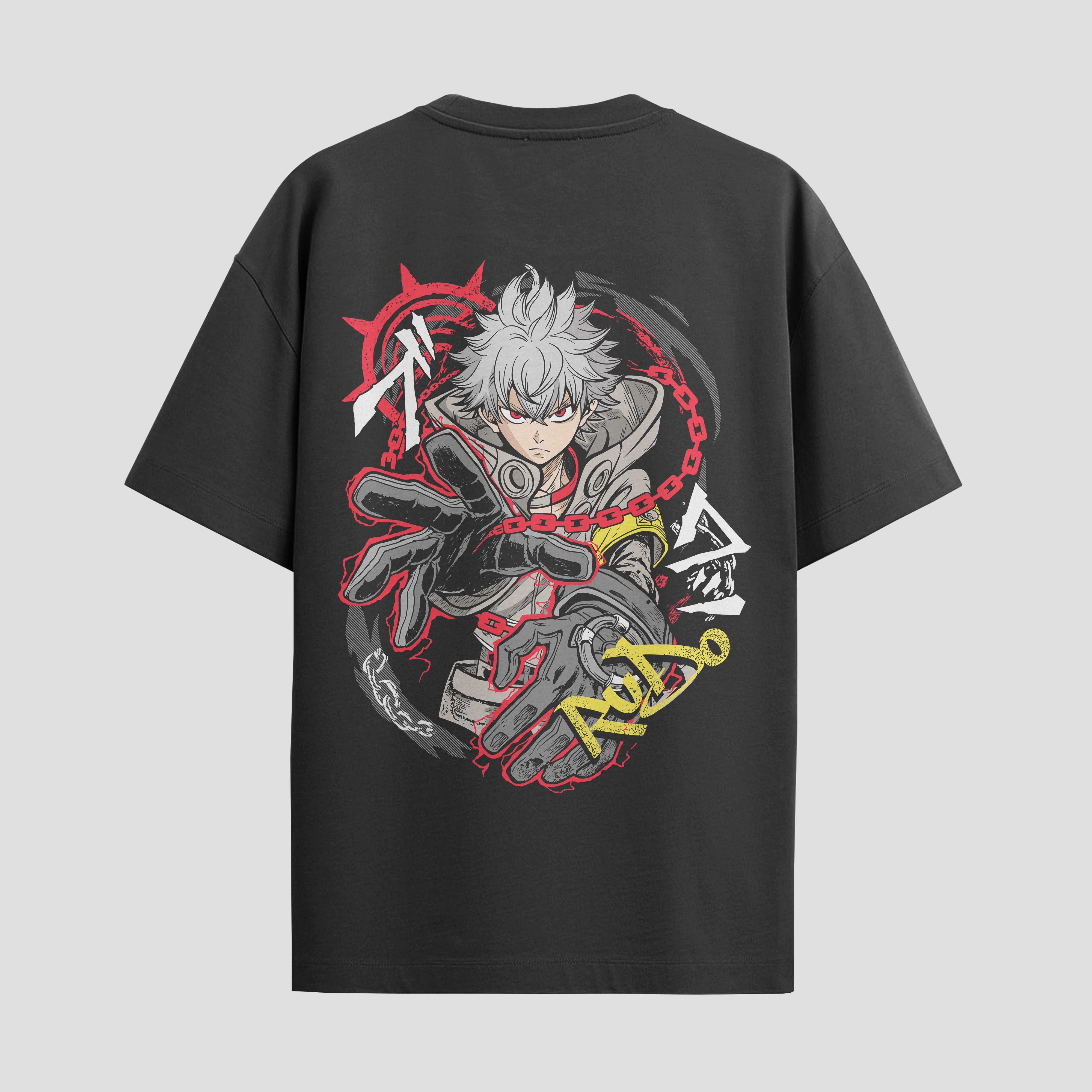 Playera urbana de anime y gaming ExtraLife MX, corte Standard Fit unisex ligero y transpirable en color Deep Black y Pure White, ropa de uso diario para gym y casual.