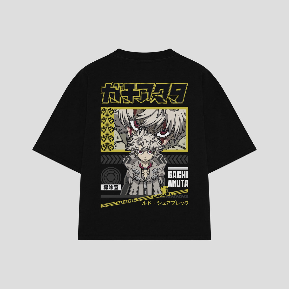 Playera streetwear premium de anime y gaming ExtraLife MX, corte oversized drop shoulder ligero y fresco en color Deep Black y Off-White, moda urbana mexicana de culto.