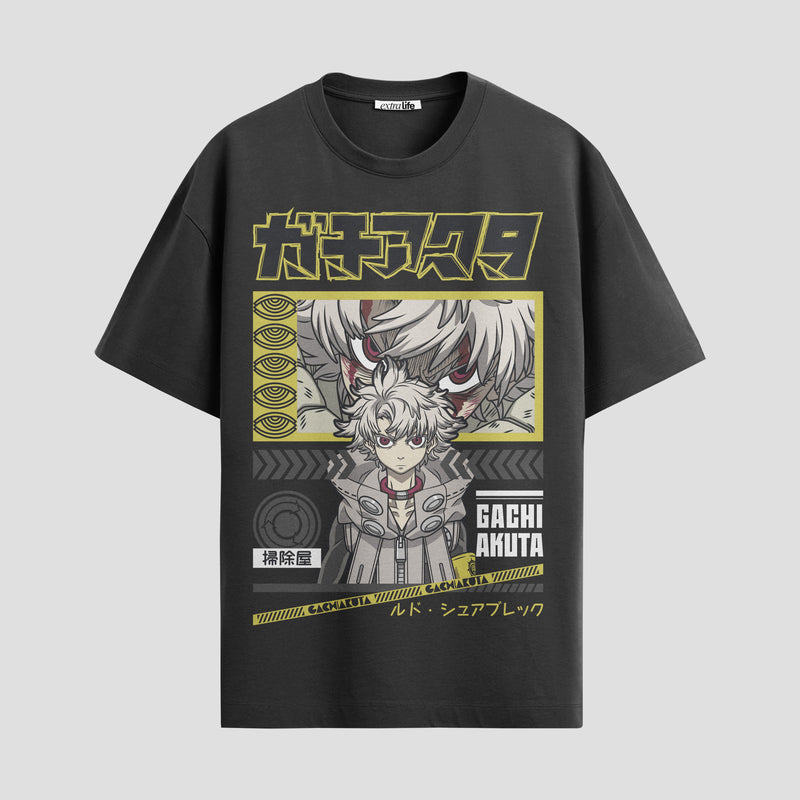 Playera urbana de anime y gaming ExtraLife MX, corte Standard Fit unisex ligero y transpirable en color Deep Black y Pure White, ropa de uso diario para gym y casual.