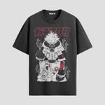 Playera urbana de anime y gaming ExtraLife MX, corte Standard Fit unisex ligero y transpirable en color Deep Black y Pure White, ropa de uso diario para gym y casual.