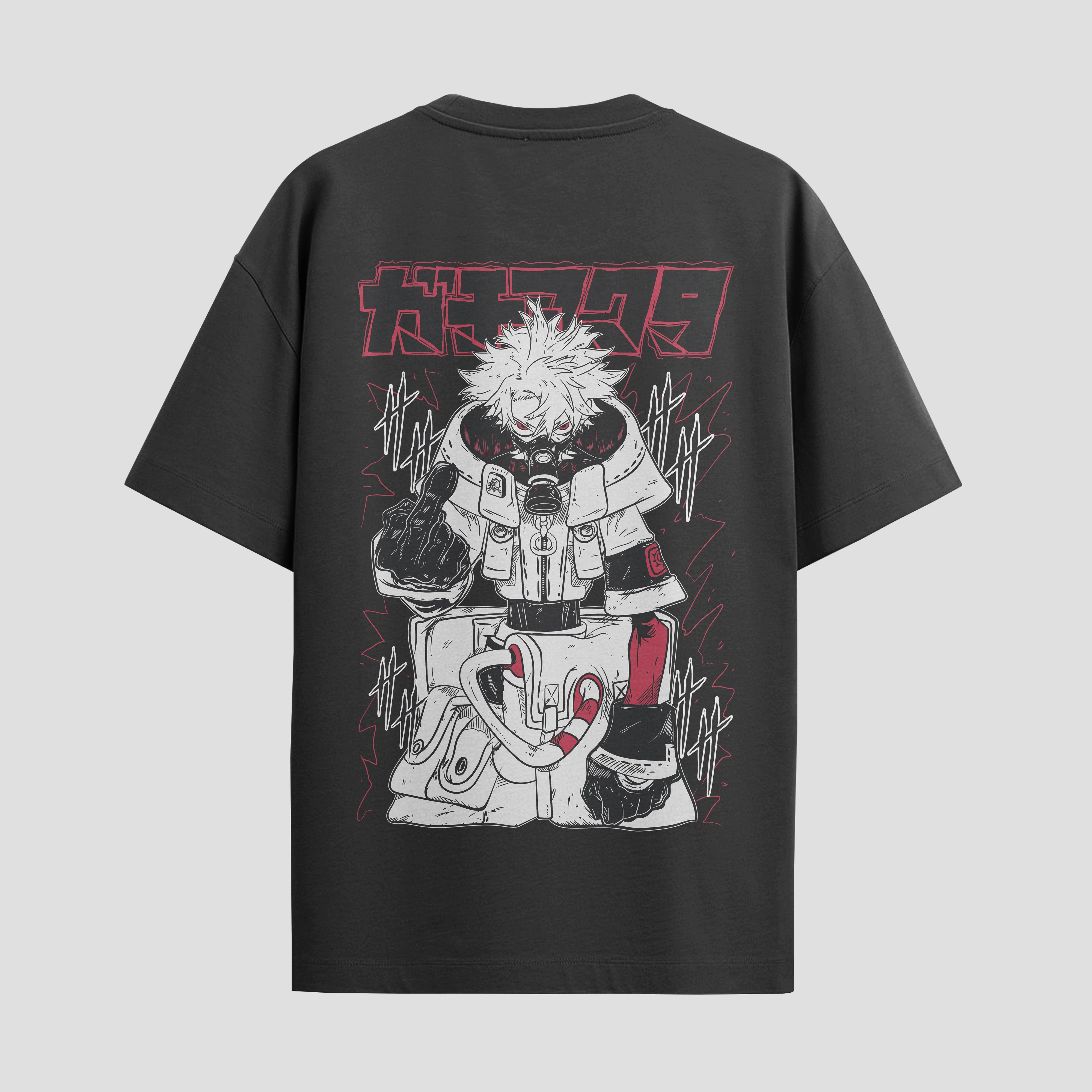 Playera urbana de anime y gaming ExtraLife MX, corte Standard Fit unisex ligero y transpirable en color Deep Black y Pure White, ropa de uso diario para gym y casual.