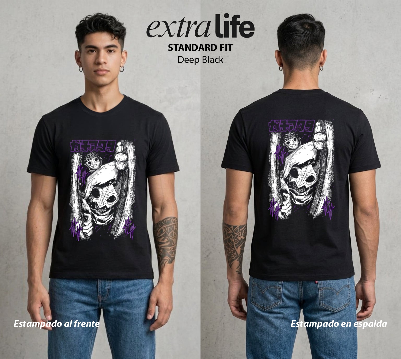 Arte del Desecho | El Arte del Desecho #01513 - Playera Standard Fit | Deep Black - Foto en modelo