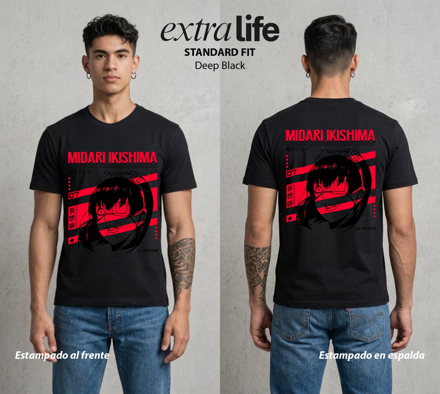 La Escuela del Apostador | La Ruleta Rusa #01515 - Playera Standard Fit | Deep Black - Foto en modelo