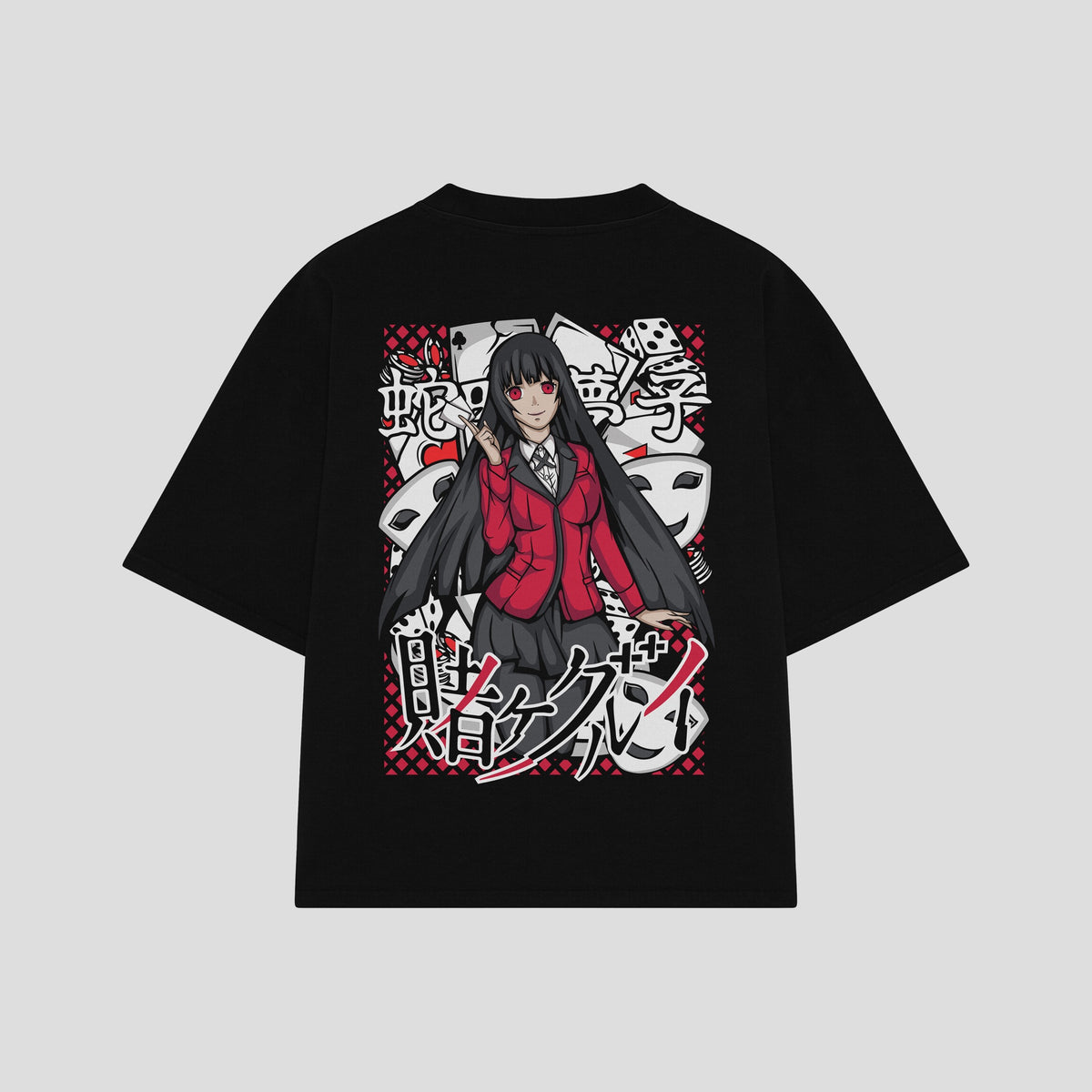 Playera streetwear premium de anime y gaming ExtraLife MX, corte oversized drop shoulder ligero y fresco en color Deep Black y Off-White, moda urbana mexicana de culto.