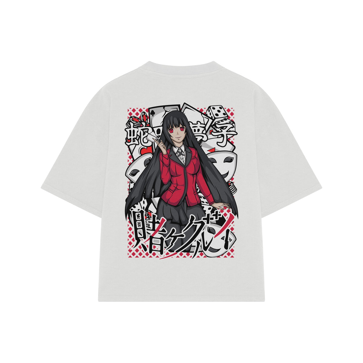 Playera streetwear premium de anime y gaming ExtraLife MX, corte oversized drop shoulder ligero y fresco en color Deep Black y Off-White, moda urbana mexicana de culto.