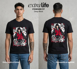 La Escuela del Apostador | La Apuesta del Alma #01516 - Playera Standard Fit | Deep Black - Foto en modelo