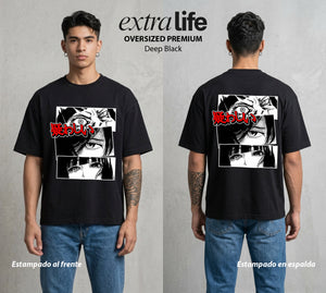 La Escuela del Apostador | El Casino del Poder #01517 - Playera Oversized Premium | Deep Black - Foto en modelo