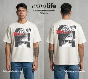 La Escuela del Apostador | El Casino del Poder #01517 - Playera Oversized Premium | Off White - Foto en modelo