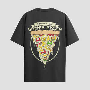 Playera urbana de anime y gaming ExtraLife MX, corte Standard Fit unisex ligero y transpirable en color Deep Black y Pure White, ropa de uso diario para gym y casual.