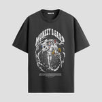 Playera urbana de anime y gaming ExtraLife MX, corte Standard Fit unisex ligero y transpirable en color Deep Black y Pure White, ropa de uso diario para gym y casual.