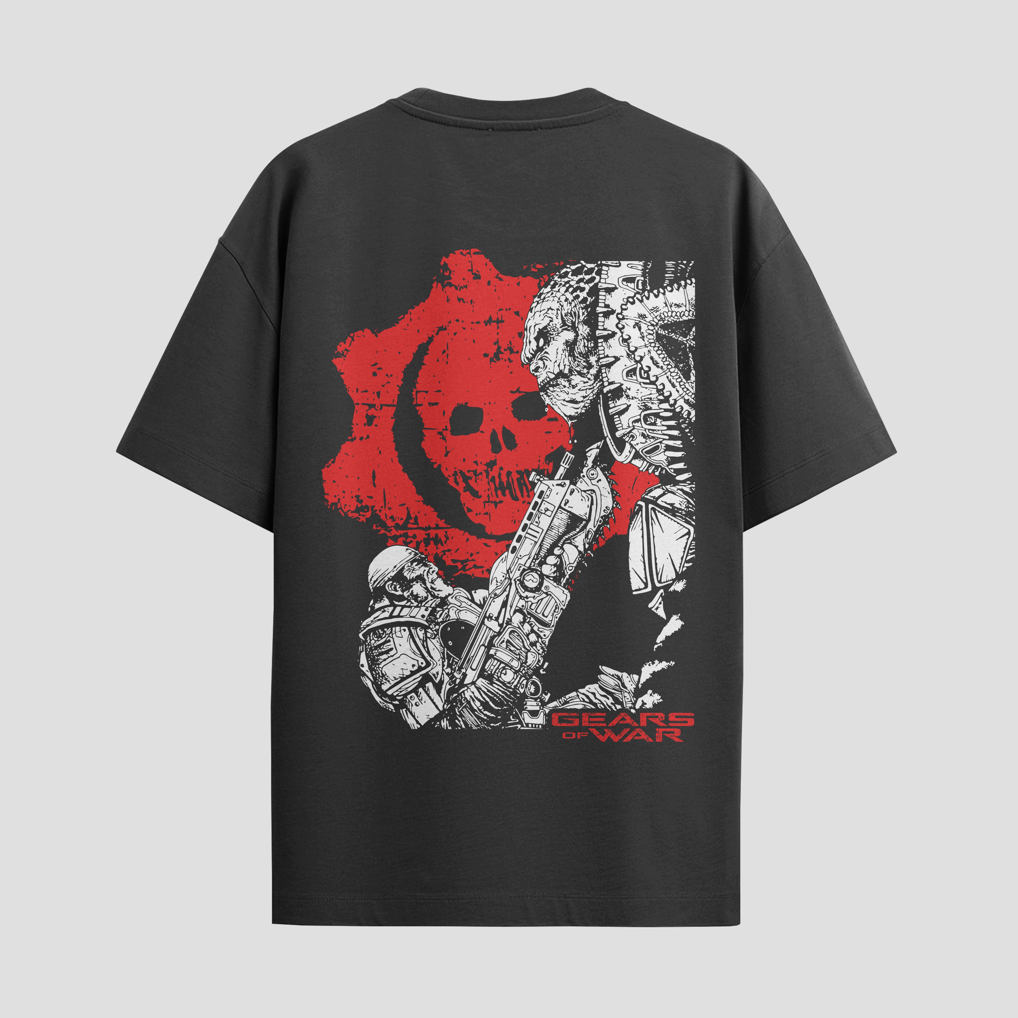 Playera urbana de anime y gaming ExtraLife MX, corte Standard Fit unisex ligero y transpirable en color Deep Black y Pure White, ropa de uso diario para gym y casual.