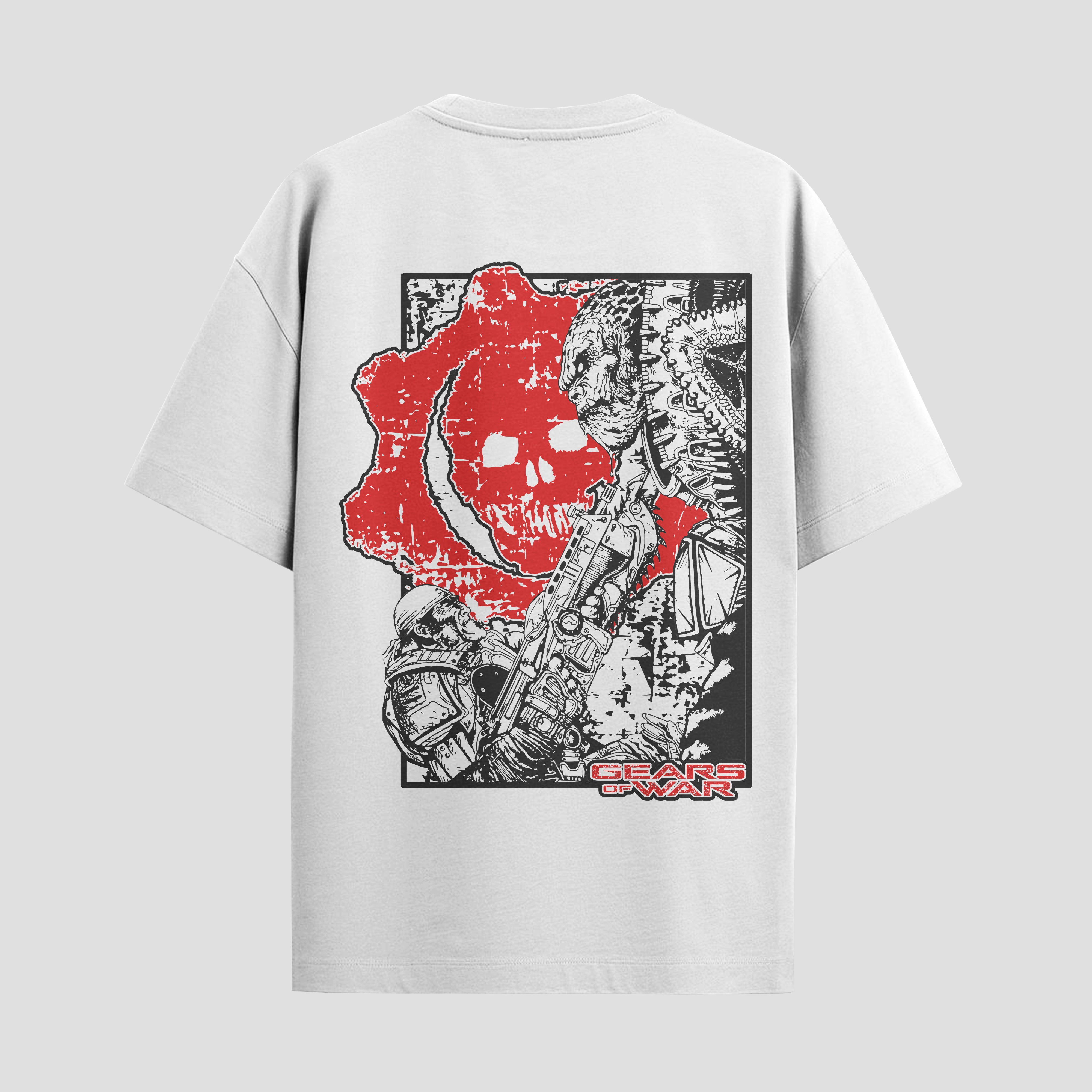 Playera urbana de anime y gaming ExtraLife MX, corte Standard Fit unisex ligero y transpirable en color Deep Black y Pure White, ropa de uso diario para gym y casual.