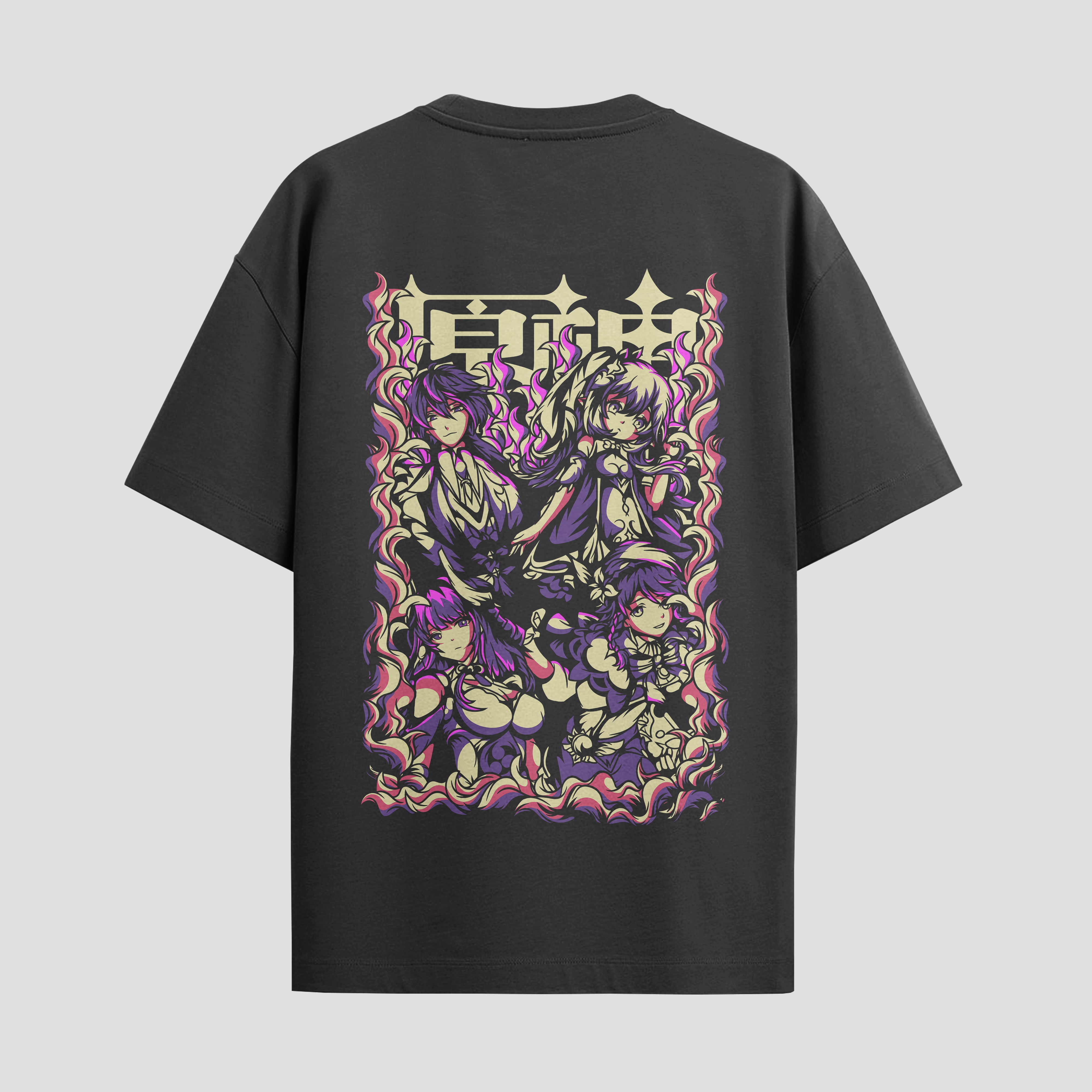 Playera urbana de anime y gaming ExtraLife MX, corte Standard Fit unisex ligero y transpirable en color Deep Black y Pure White, ropa de uso diario para gym y casual.
