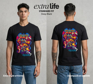 Las Ranas de Combate | El Caballero del Infierno #01527 - Playera Standard Fit | Deep Black - Foto en modelo