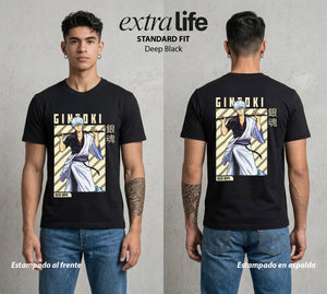El Samurai sin Trabajo | El Perm del Caos #01529 - Playera Standard Fit | Deep Black - Foto en modelo