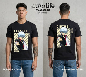 El Samurai sin Trabajo | El Samurai del Bien #01530 - Playera Standard Fit | Deep Black - Foto en modelo