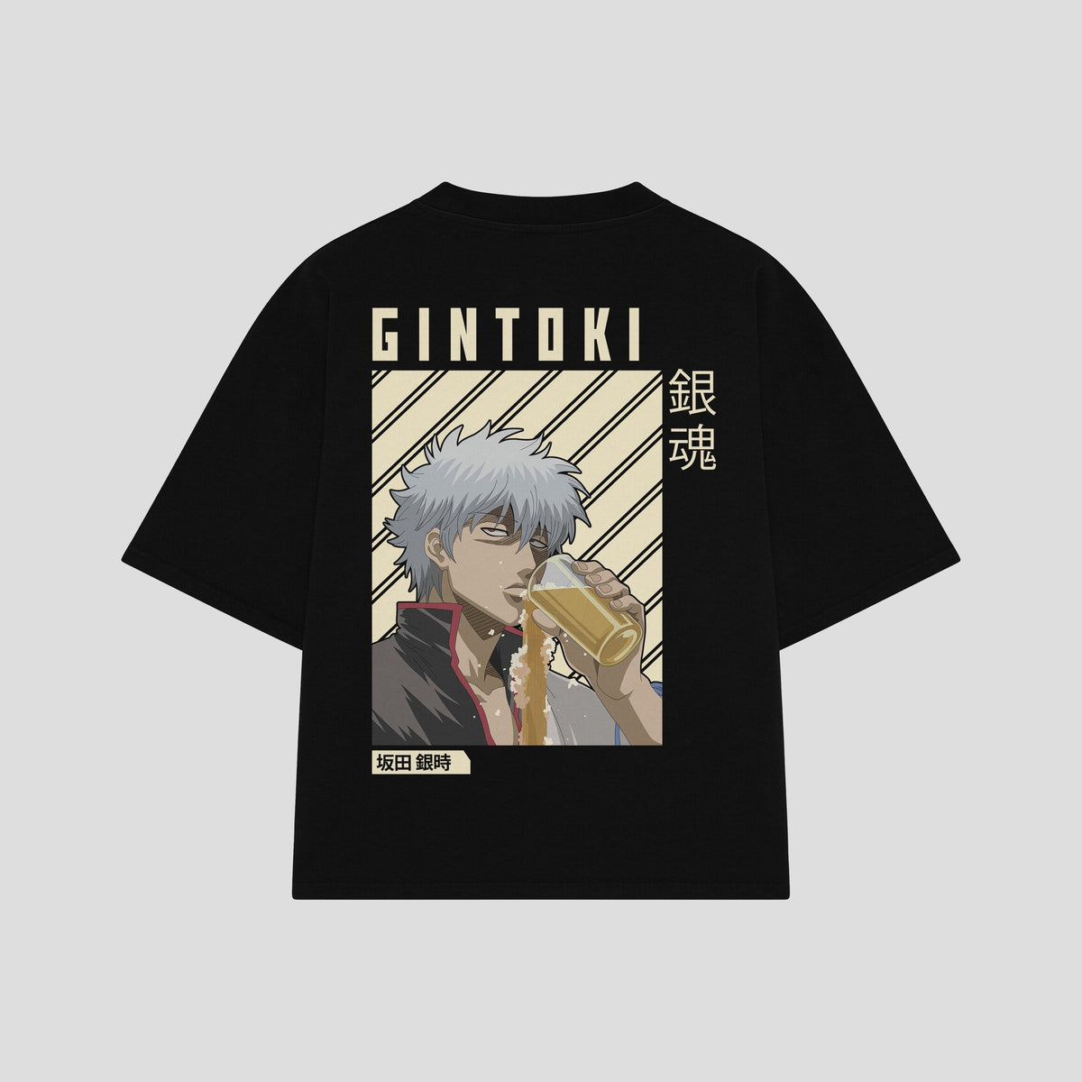 Playera streetwear premium de anime y gaming ExtraLife MX, corte oversized drop shoulder ligero y fresco en color Deep Black y Off-White, moda urbana mexicana de culto.