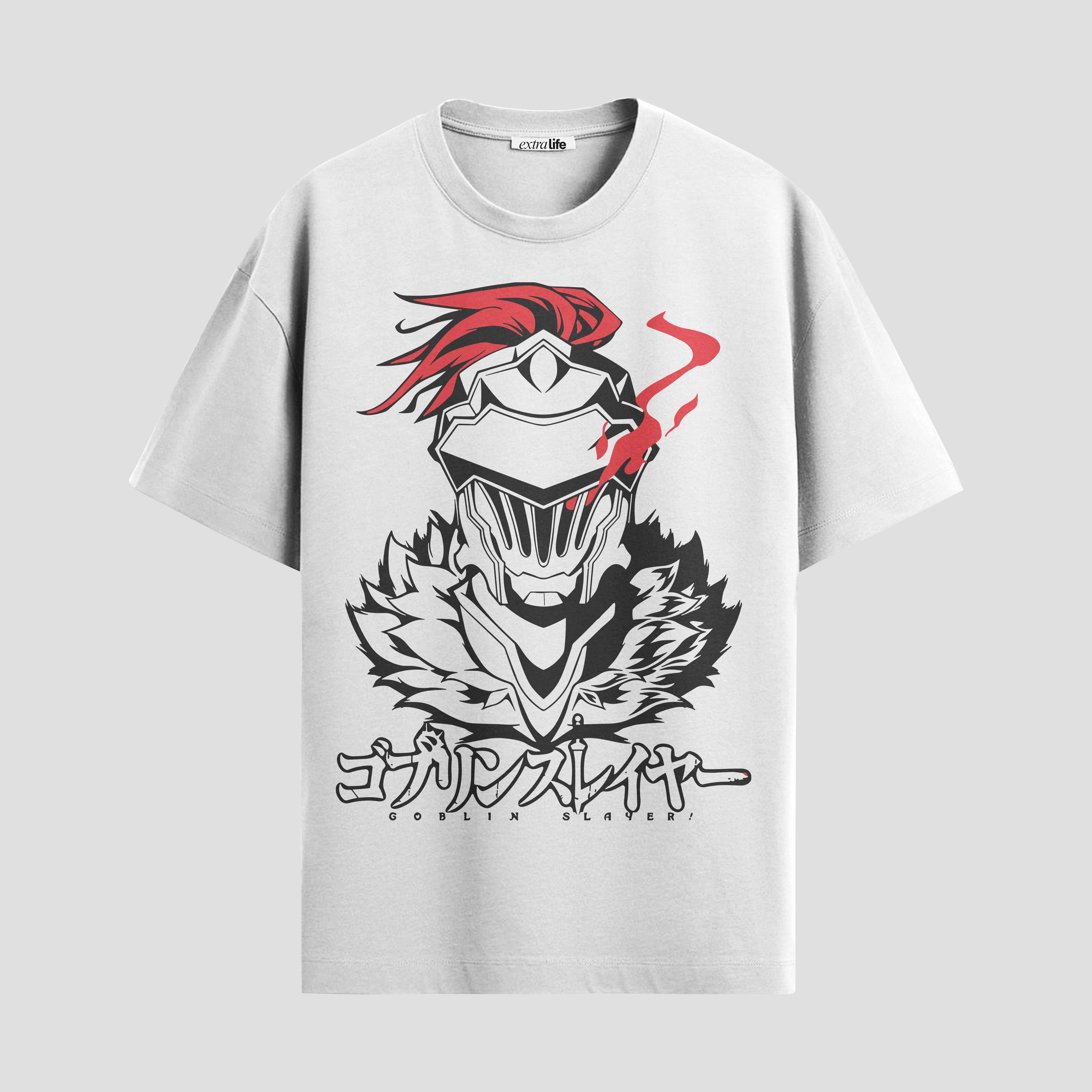 Playera urbana de anime y gaming ExtraLife MX, corte Standard Fit unisex ligero y transpirable en color Deep Black y Pure White, ropa de uso diario para gym y casual.