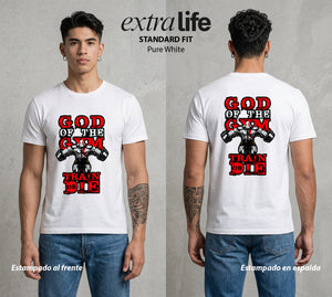 La Colera de los Dioses | El Fantasma de Esparta en el Gym #01539 - Playera Standard Fit | Pure White - Foto en modelo