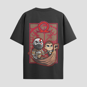 Playera urbana de anime y gaming ExtraLife MX, corte Standard Fit unisex ligero y transpirable en color Deep Black y Pure White, ropa de uso diario para gym y casual.