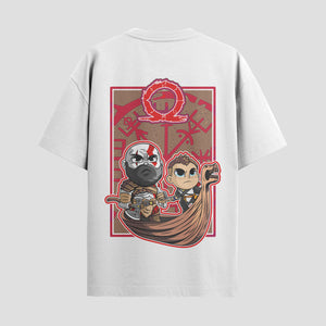 Playera urbana de anime y gaming ExtraLife MX, corte Standard Fit unisex ligero y transpirable en color Deep Black y Pure White, ropa de uso diario para gym y casual.