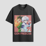 Playera urbana de anime y gaming ExtraLife MX, corte Standard Fit unisex ligero y transpirable en color Deep Black y Pure White, ropa de uso diario para gym y casual.