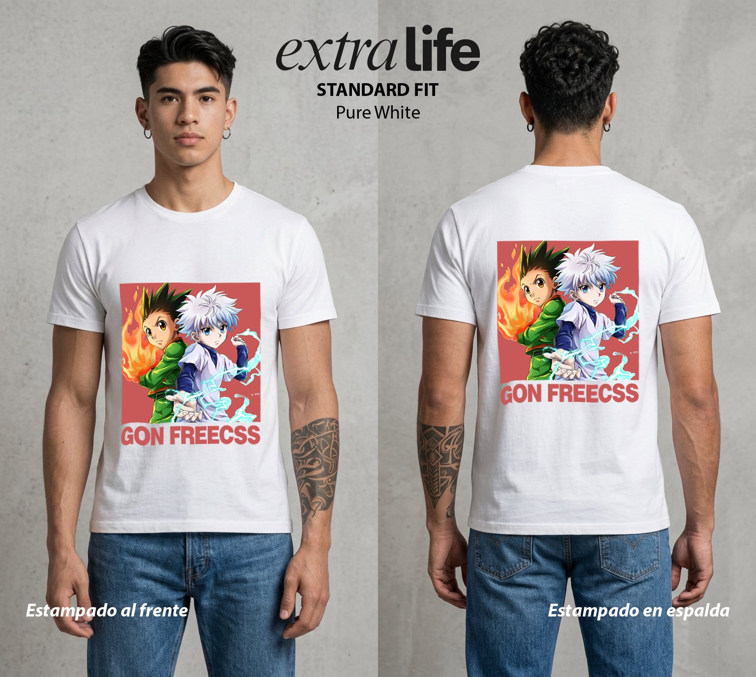 La Prueba del Cazador | La Alegria del Cazador #01547 - Playera Standard Fit | Pure White - Foto en modelo