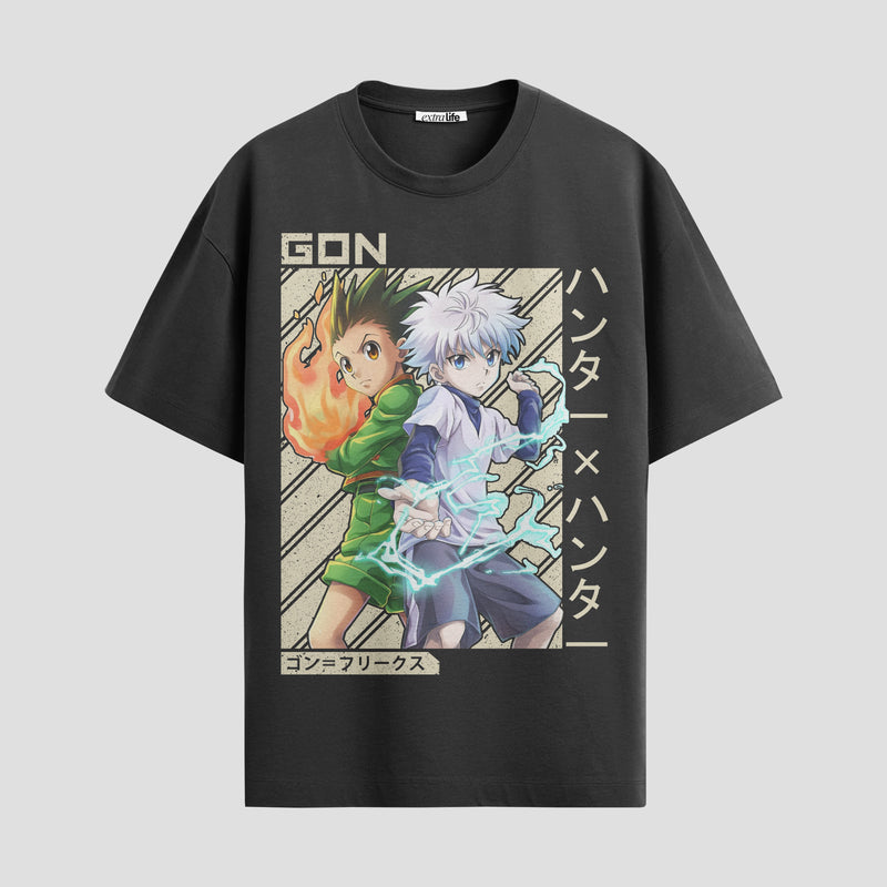 Playera urbana de anime y gaming ExtraLife MX, corte Standard Fit unisex ligero y transpirable en color Deep Black y Pure White, ropa de uso diario para gym y casual.