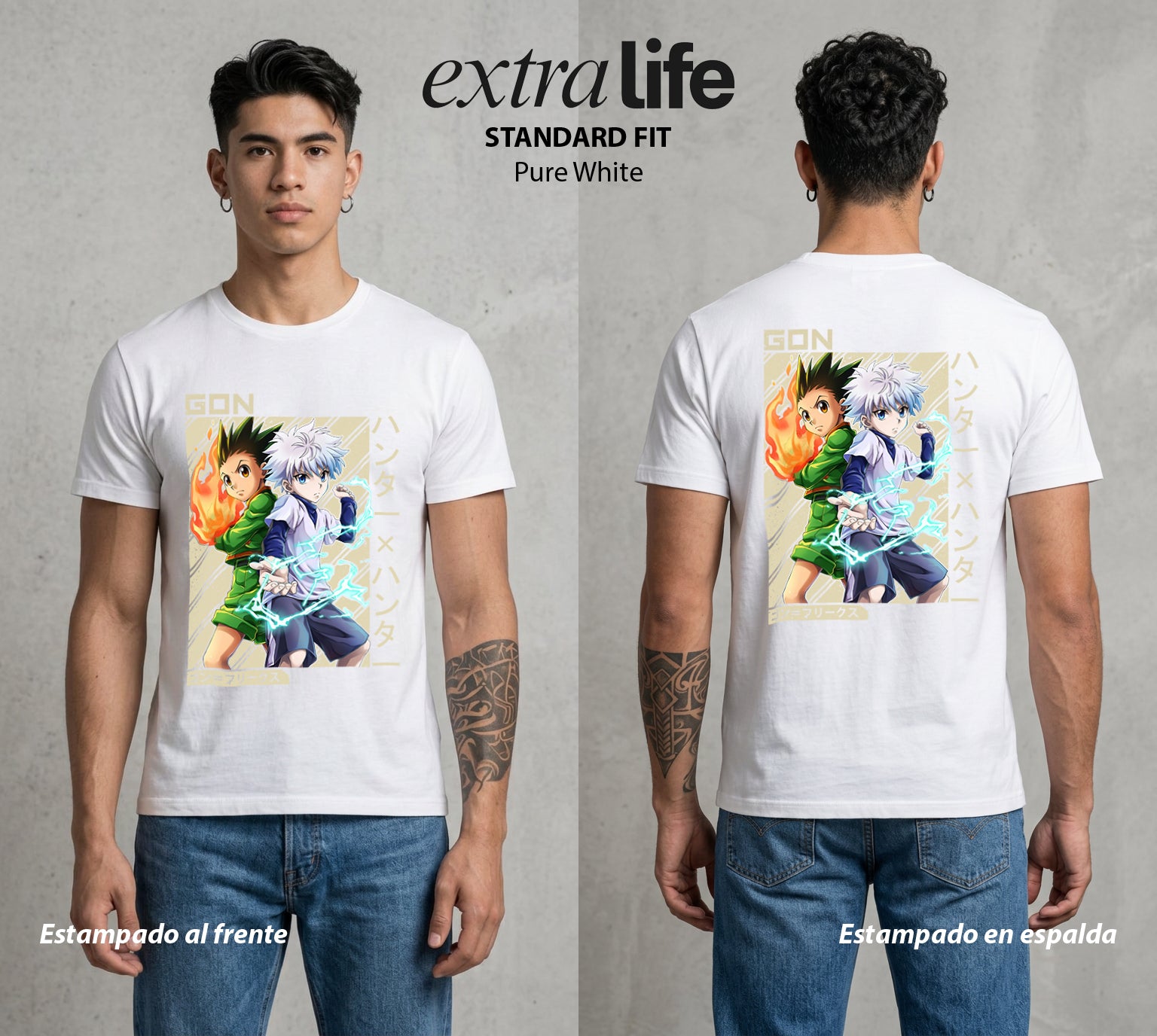 La Prueba del Cazador | La Alegria del Cazador #01553 - Playera Standard Fit | Pure White - Foto en modelo