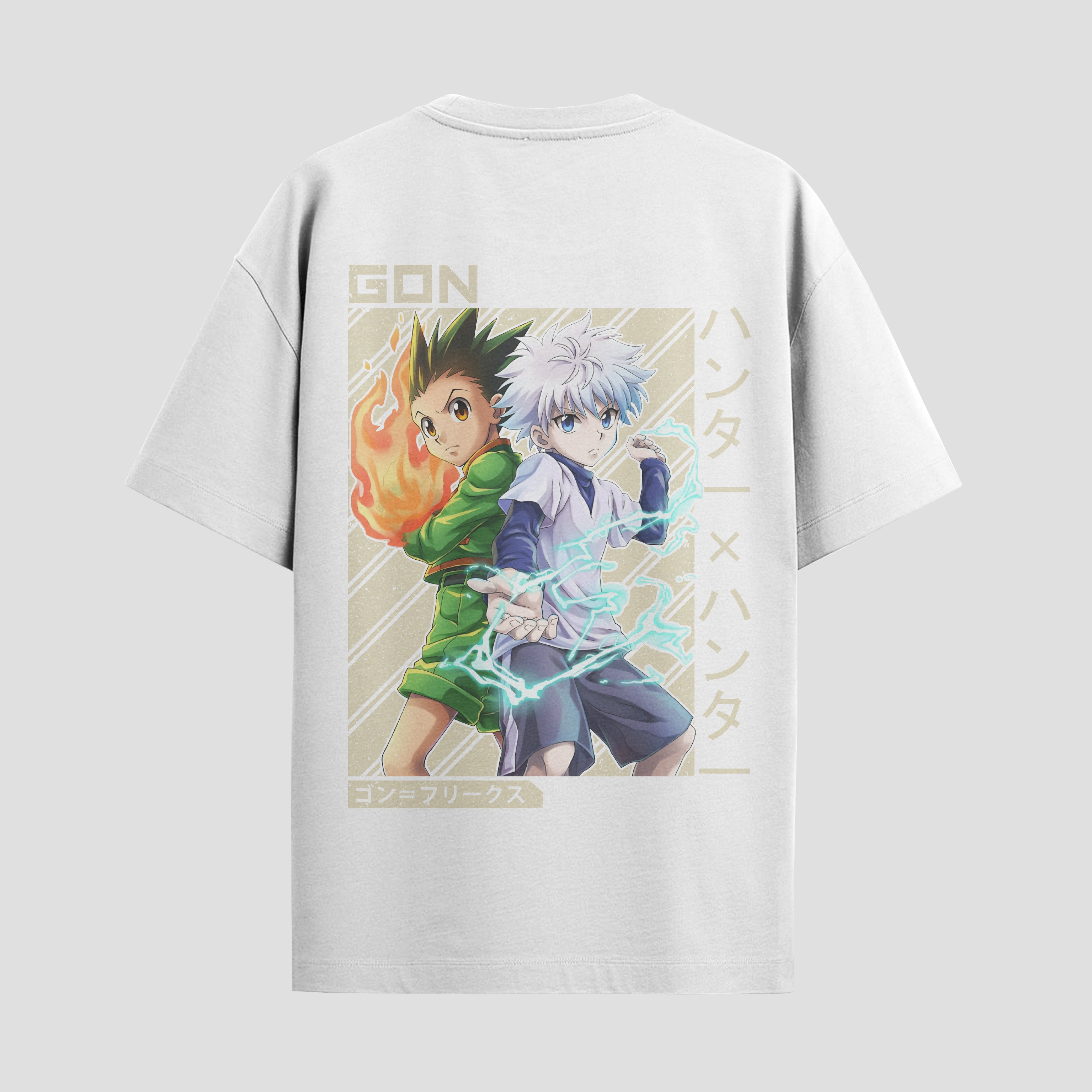 Playera urbana de anime y gaming ExtraLife MX, corte Standard Fit unisex ligero y transpirable en color Deep Black y Pure White, ropa de uso diario para gym y casual.