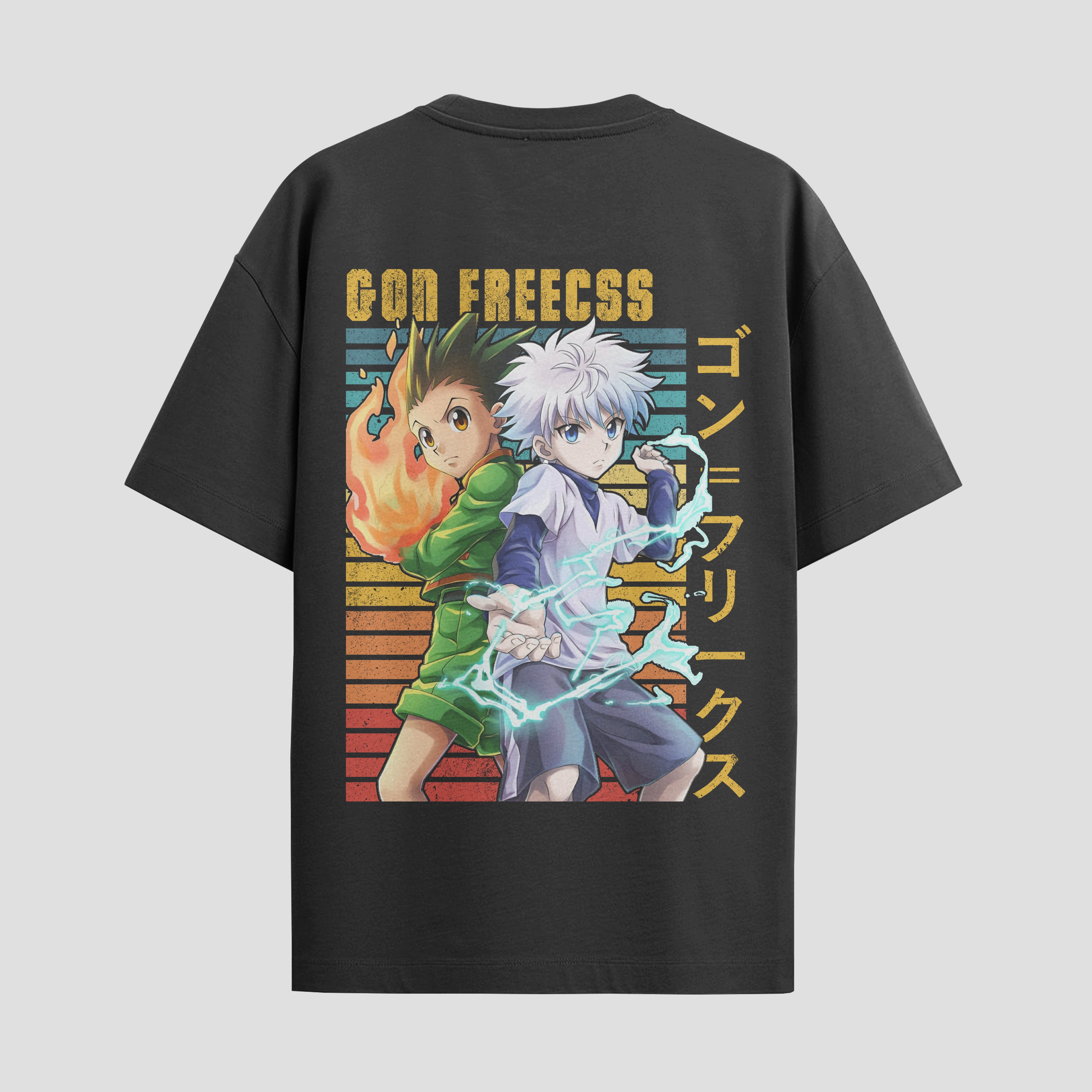 Playera urbana de anime y gaming ExtraLife MX, corte Standard Fit unisex ligero y transpirable en color Deep Black y Pure White, ropa de uso diario para gym y casual.