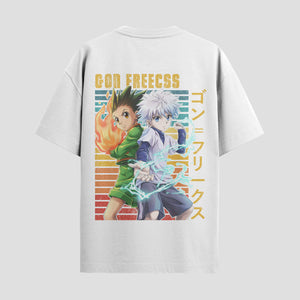 Playera urbana de anime y gaming ExtraLife MX, corte Standard Fit unisex ligero y transpirable en color Deep Black y Pure White, ropa de uso diario para gym y casual.