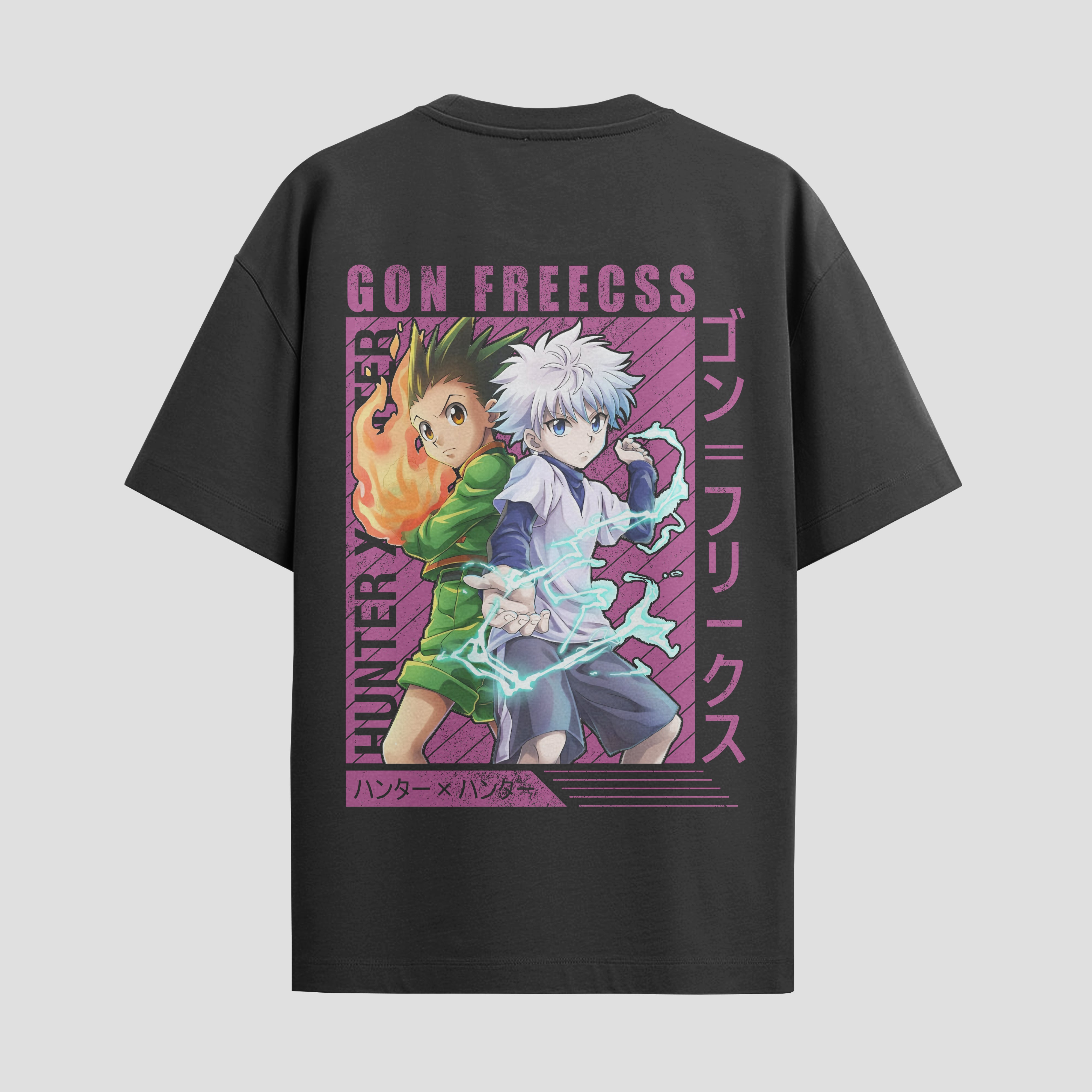 Playera urbana de anime y gaming ExtraLife MX, corte Standard Fit unisex ligero y transpirable en color Deep Black y Pure White, ropa de uso diario para gym y casual.