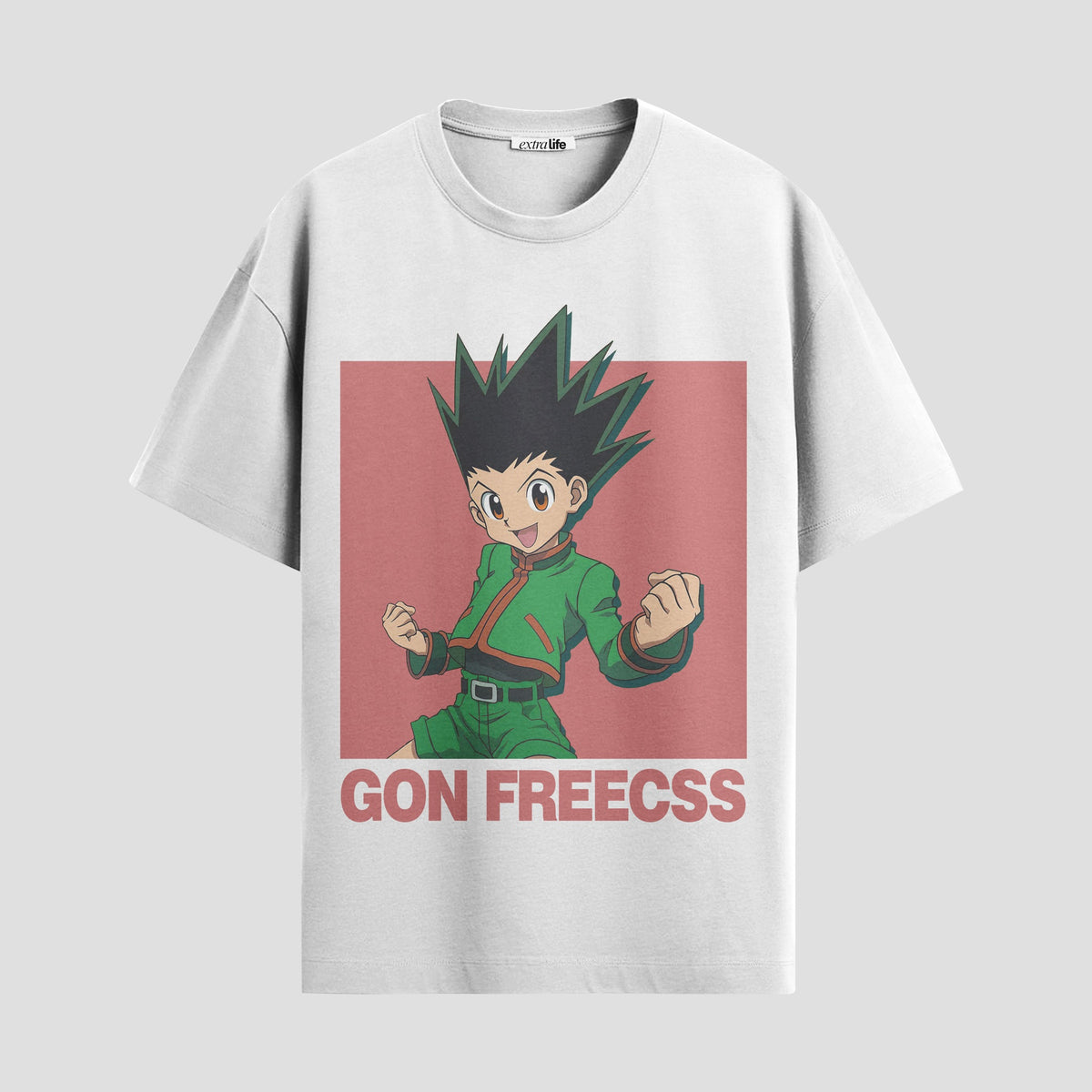 Playera urbana de anime y gaming ExtraLife MX, corte Classic Premium unisex ligero y transpirable en color Deep Black y Pure White, ropa de uso diario para gym y casual.