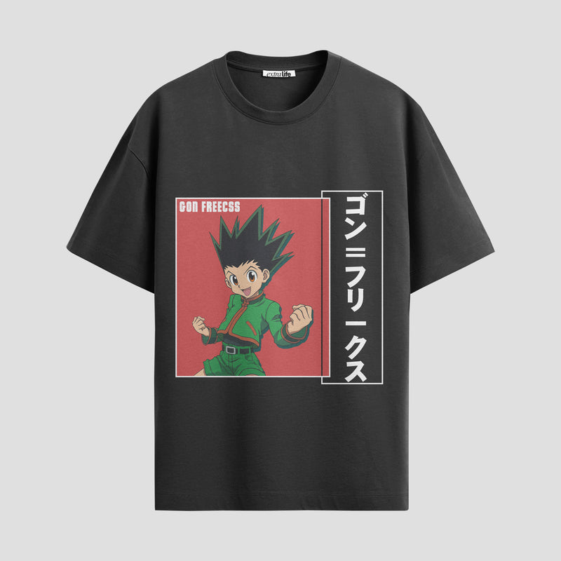 Playera urbana de anime y gaming ExtraLife MX, corte Standard Fit unisex ligero y transpirable en color Deep Black y Pure White, ropa de uso diario para gym y casual.
