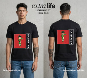 La Prueba del Cazador | La Alegria del Cazador #01577 - Playera Standard Fit | Deep Black - Foto en modelo