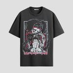 Playera urbana de anime y gaming ExtraLife MX, corte Standard Fit unisex ligero y transpirable en color Deep Black y Pure White, ropa de uso diario para gym y casual.
