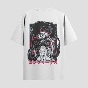 Playera urbana de anime y gaming ExtraLife MX, corte Standard Fit unisex ligero y transpirable en color Deep Black y Pure White, ropa de uso diario para gym y casual.