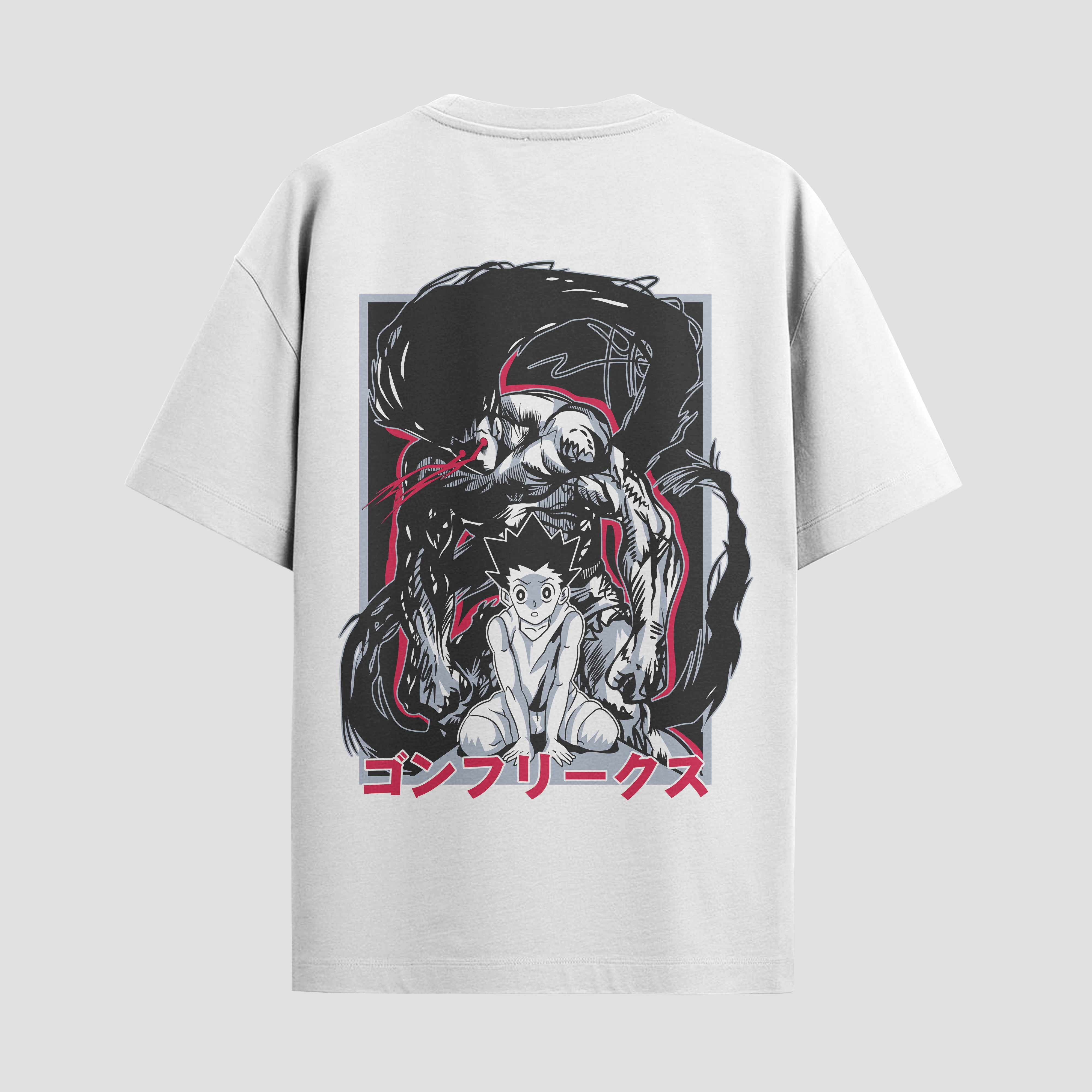 Playera urbana de anime y gaming ExtraLife MX, corte Standard Fit unisex ligero y transpirable en color Deep Black y Pure White, ropa de uso diario para gym y casual.
