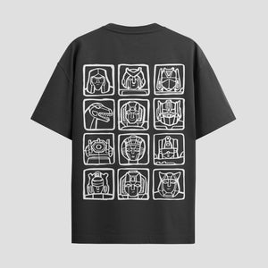 Playera urbana de anime y gaming ExtraLife MX, corte Standard Fit unisex ligero y transpirable en color Deep Black y Pure White, ropa de uso diario para gym y casual.