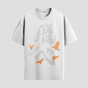 Playera urbana de anime y gaming ExtraLife MX, corte Standard Fit unisex ligero y transpirable en color Deep Black y Pure White, ropa de uso diario para gym y casual.