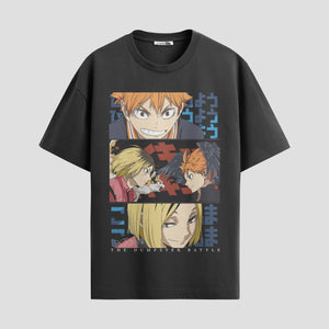 Playera urbana de anime y gaming ExtraLife MX, corte Standard Fit unisex ligero y transpirable en color Deep Black y Pure White, ropa de uso diario para gym y casual.