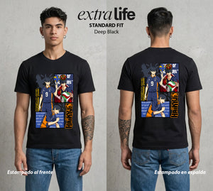 El Vuelo del Voleibol | El Rey del Ataque #01592 - Playera Standard Fit | Deep Black - Foto en modelo