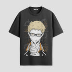 Playera urbana de anime y gaming ExtraLife MX, corte Standard Fit unisex ligero y transpirable en color Deep Black y Pure White, ropa de uso diario para gym y casual.