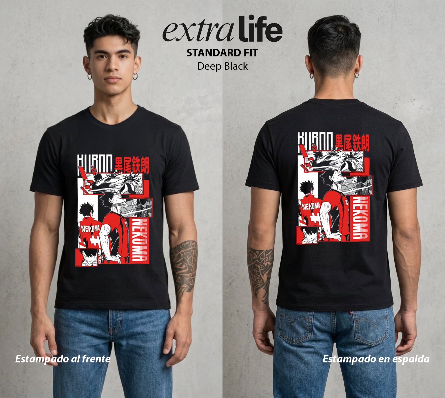 El Vuelo del Voleibol | El Capitan de la Guarida #01608 - Playera Standard Fit | Deep Black - Foto en modelo