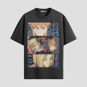 Playera urbana de anime y gaming ExtraLife MX, corte Standard Fit unisex ligero y transpirable en color Deep Black y Pure White, ropa de uso diario para gym y casual.
